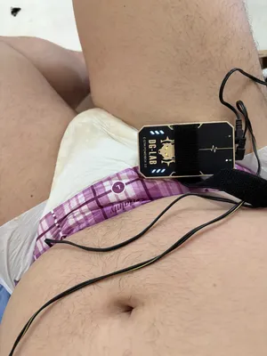 Diaper + Cock cage + Estim please mercy