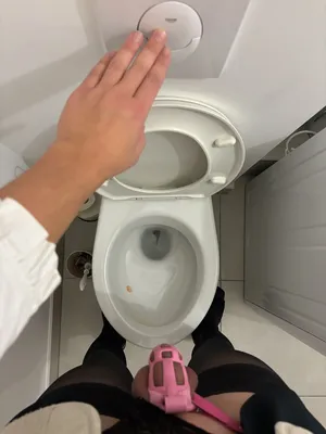 Sissy flush is chastity key