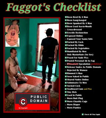 omega_faggot checklist