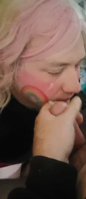 Sissy gets facial