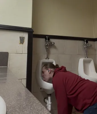Toilet cleaning faggot