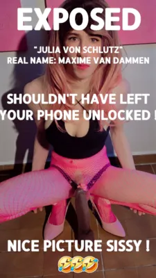 Dumb sissy Julia left her phone unlocked