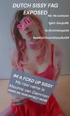 Exposed Dutch sissy fag