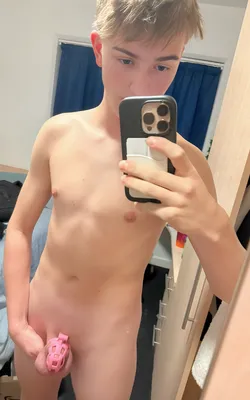 fag showing off his cage