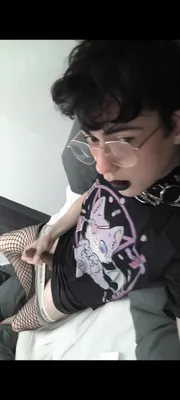 Emo Femboy Jerks Off