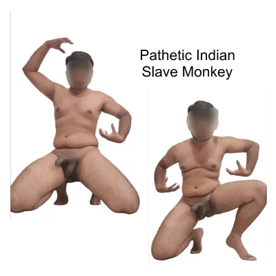 Pathetic indian slave monkey
