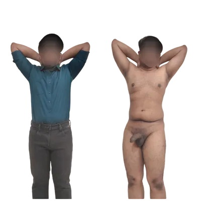 Clothed male naked slave
