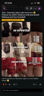 Upvote on my Reddit for me to do tasks