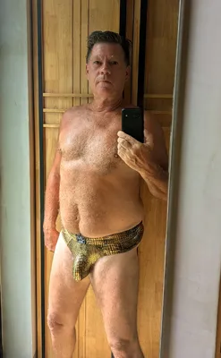 Gold snake thong