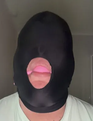 Gagged and hooded