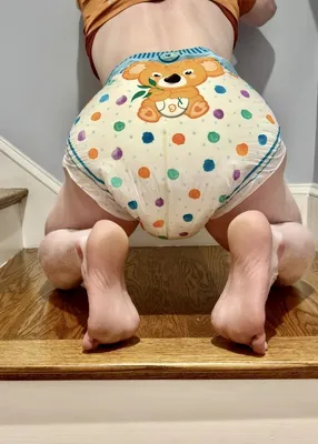 Pathetic pig in diaper