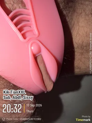 sissy clit in cage