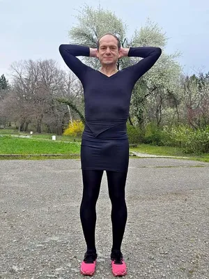 Outside exercising Sissy