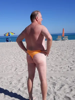 On the Beach in My Orange Thong